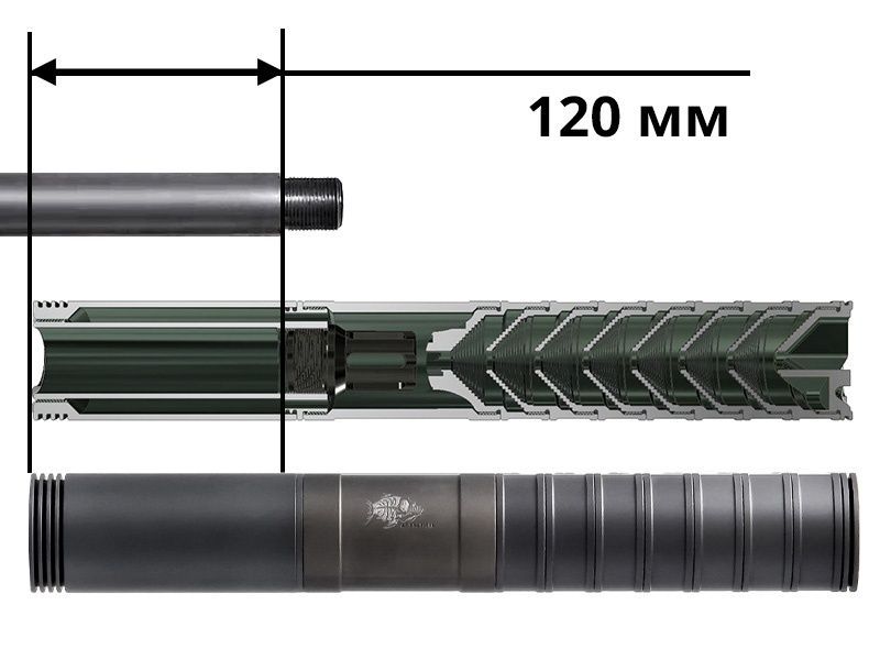 Інтегрований розбірний ПБС AFTactical S56L S56L-338-3424 фото Інтегрований розбірний ПБС AFTactical S56L S56L-338-3424 фото